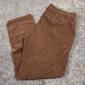 Orvis Corduroy Pants Men's Size 40x30 Brown Straight Leg Stretch Warm Trousers